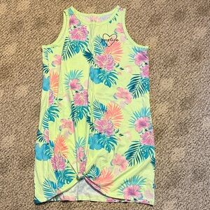 Justice Pastel Tropical Print dress